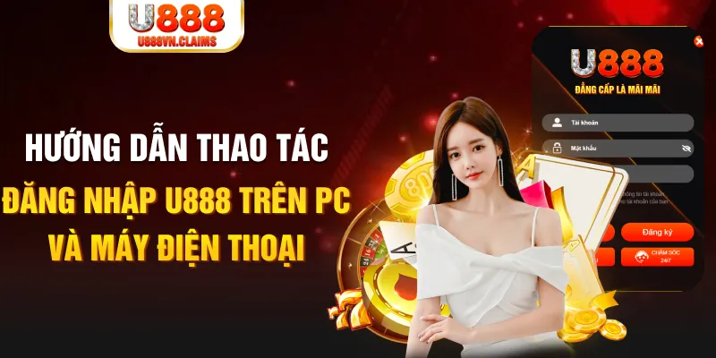 Hướng dẫn thao tác đăng nhập U888 trên PC và máy điện thoại Hướng dẫn thao tác đăng nhập U888 trên PC và máy điện thoại