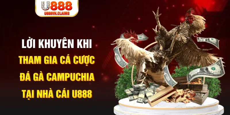 Lời khuyên khi tham gia cá cược đá gà Campuchia tại nhà cái U888 Lời khuyên khi tham gia cá cược đá gà Campuchia tại nhà cái U888